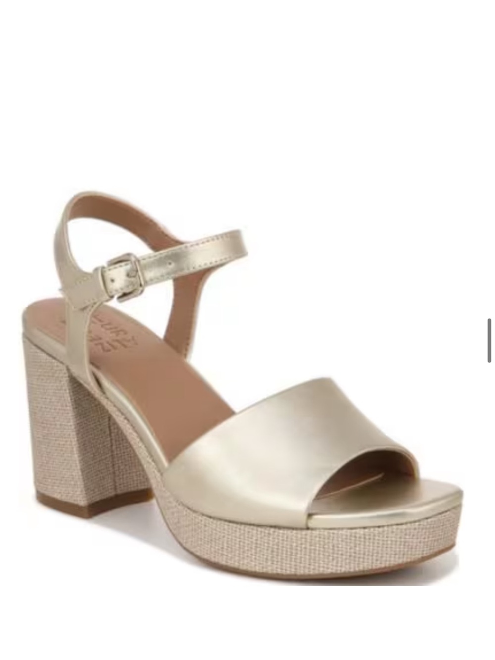 Naturalizer Lilly Metallic Ankle Strap Platform Dress Sandals